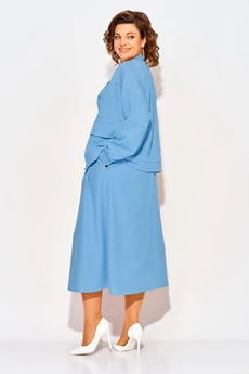 Костюм с юбкой 1513 голубой Liliana-style