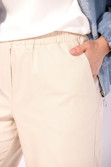 Костюм брючный 1517-1507 джинсовый + экрю Liliana-style