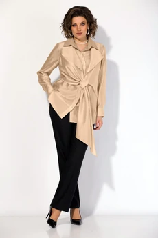 Костюм брючный 1520БрПн золото + черный Liliana-style