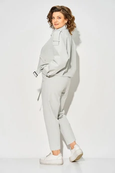 Костюм брючный 1522-1507 серозеленый Liliana-style