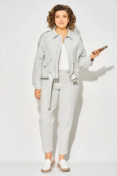 Костюм брючный 1522-1507 серозеленый Liliana-style