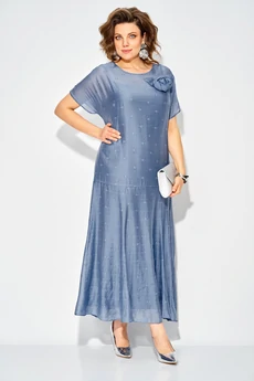 Платье 1524 серо-голубой Liliana-style