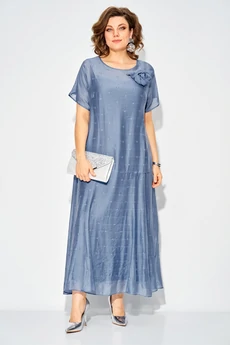 Платье 1524 серо-голубой Liliana-style