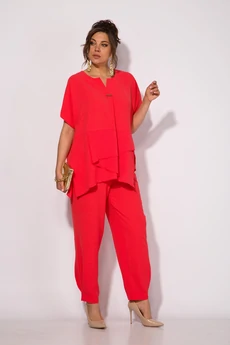 Костюм брючный 1525 коралл Liliana-style