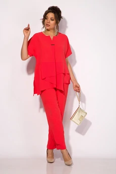 Костюм брючный 1525 коралл Liliana-style