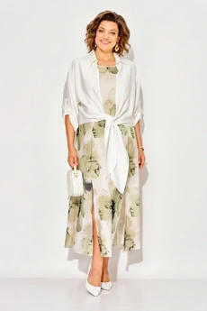Костюм с платьем 1530К-ц олива Liliana-style