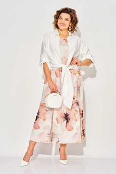 Костюм с платьем 1530К-ц пудра Liliana-style