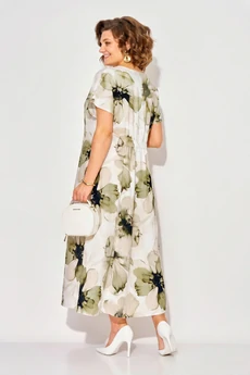 Костюм с платьем 1530К-ц олива Liliana-style