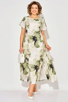 Костюм с платьем 1530К-ц олива Liliana-style