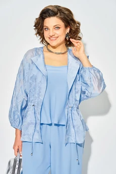 Костюм брючный 1535 голубой Liliana-style