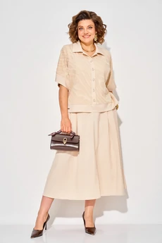 Костюм с юбкой 1551 беж Liliana-style