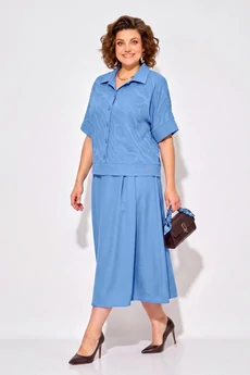Костюм с юбкой 1551 василек Liliana-style