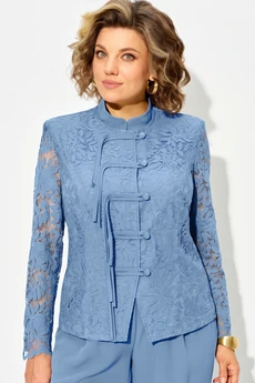 Костюм брючный 1553 голубой Liliana-style