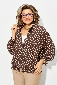 Костюм брючный 1554 БрПн шоколад + песок Liliana-style