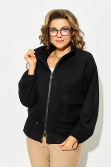 Костюм брючный 1560БрПн черный + песок Liliana-style