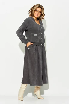 Костюм с юбкой 1575 антрацит Liliana-style