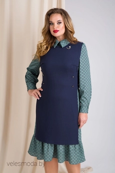 Костюм с платьем 889 изумруд Liliana-style