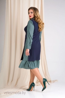Костюм с платьем 889 изумруд Liliana-style