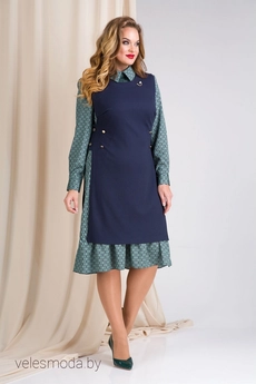 Костюм с платьем 889 изумруд Liliana-style
