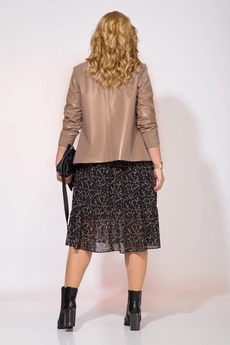 Костюм с платьем 921-922L бежевый Liliana-style