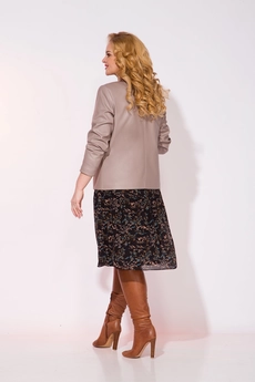 Костюм с платьем 988N-922L капучино + темный Liliana-style