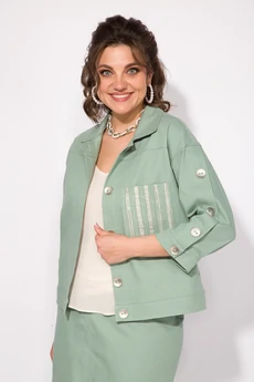 Костюм с юбкой 1405Н олива Liliana-style