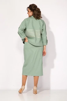 Костюм с юбкой 1405Н олива Liliana-style