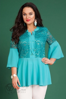 Туника 632 бирюза Liliana-style
