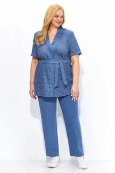 Костюм брючный 2079 голубой Linia-L