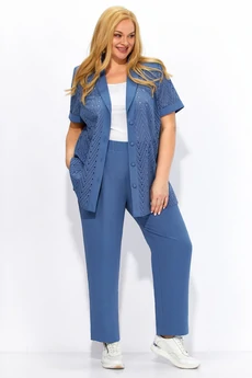 Костюм брючный 2079 голубой Linia-L