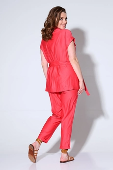 Костюм брючный 791 розовый Liona
