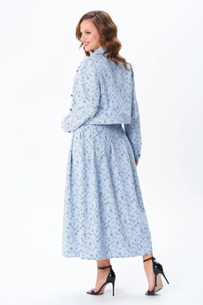 Костюм с юбкой 950 голубой Liona