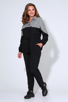 Костюм брючный 802 черный Liona