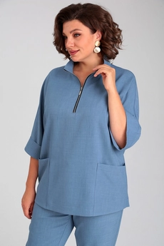 Костюм брючный 862 голубой Liona