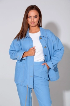 Костюм брючный 877 голубой Liona