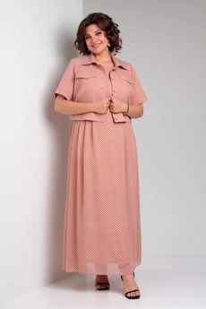 Костюм с платьем 908 пудра Liona