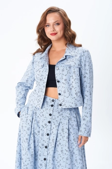 Костюм с юбкой 950 голубой Liona