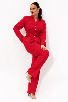Костюм брючный 954 красный Liona