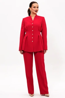 Костюм брючный 954 красный Liona