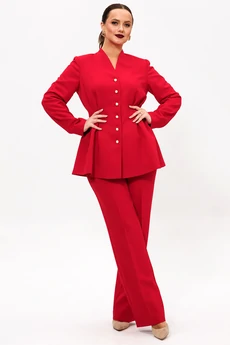 Костюм брючный 954 красный Liona