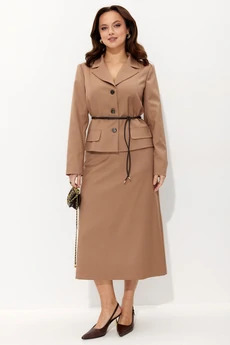 Костюм с юбкой 962 карамель Liona