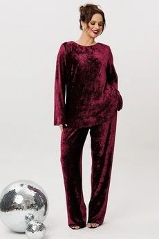 Костюм брючный 966 винный Liona