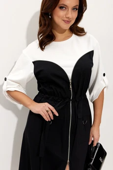 Платье 970 черный+белый Liona