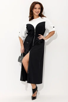 Платье 970 черный+белый Liona