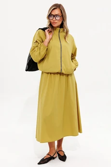Костюм с юбкой 972 олива Liona