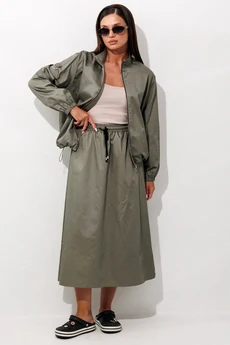 Костюм с юбкой 972 хаки Liona
