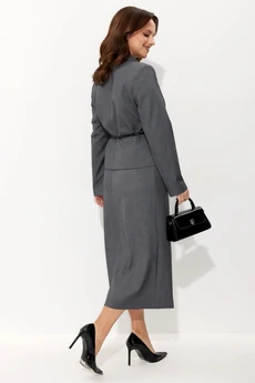 Костюм с юбкой 962 серый меланж Liona