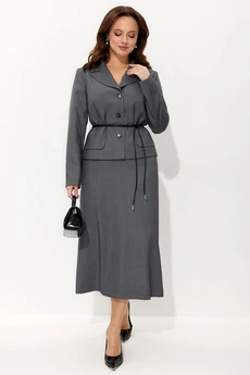 Костюм с юбкой 962 серый меланж Liona