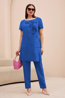 Костюм брючный 4741 синий Lissana