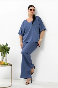 Костюм брючный 4903 синий лед Lissana